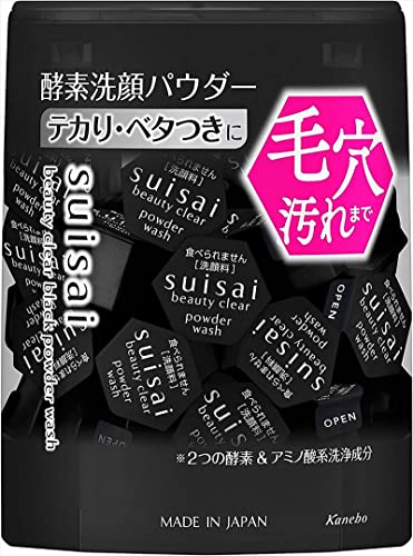 수이사이 뷰티 클리어 블랙 파우더 워시 레귤러 효소 세안 파우더 단품 0.4gX32개 모공 블랙헤드 노폐물 피지 거칠음 오래된 각질 케어