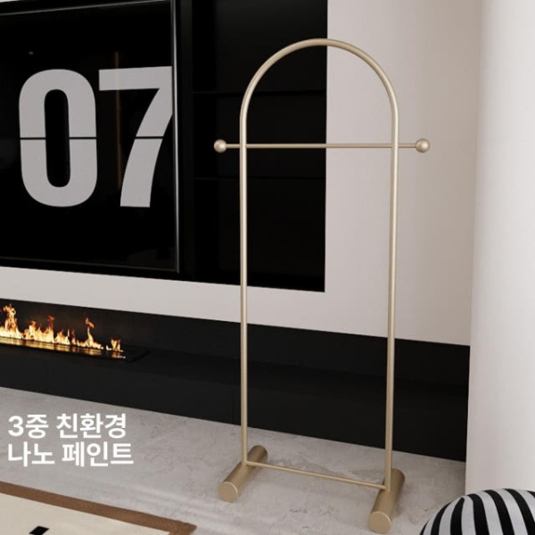 프리미엄 코너옷걸이 골드 침실 100cm 블랙 매장 크리스탈골드 행거 포름알데히드프리 블랙 라텍스 페인트 45 - 상세 이미지 5