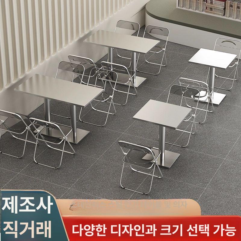 스테인리스 테이블 카페 식당 업소용 스텐 작업 식탁 정사각 탁자 - 상세 이미지 3