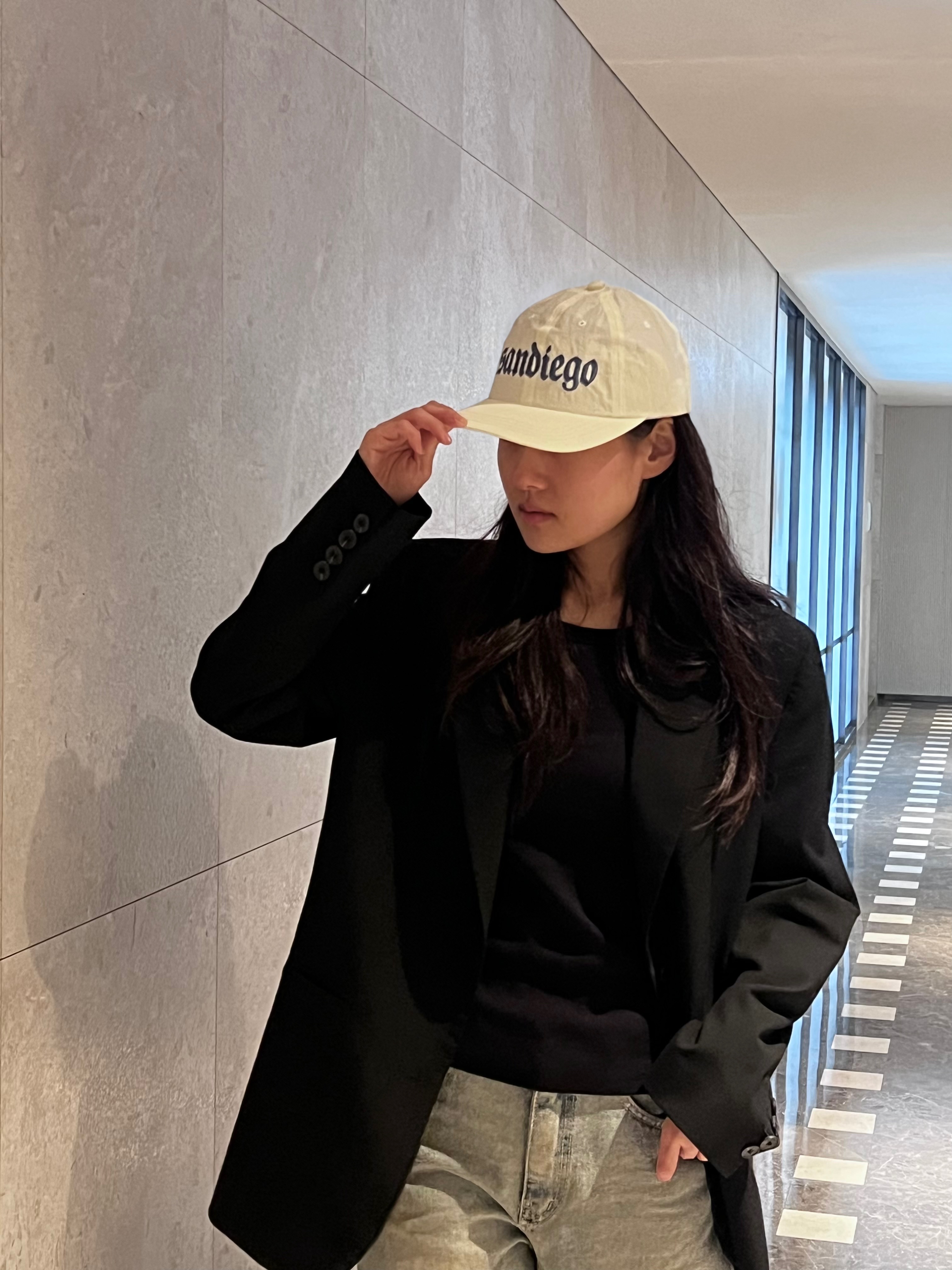 샌디에고 자수 나일론 평평한 평챙캡 바스락 레터링 러닝 물놀이 트레일 비치볼캡 야구모자 - 상세 이미지 3