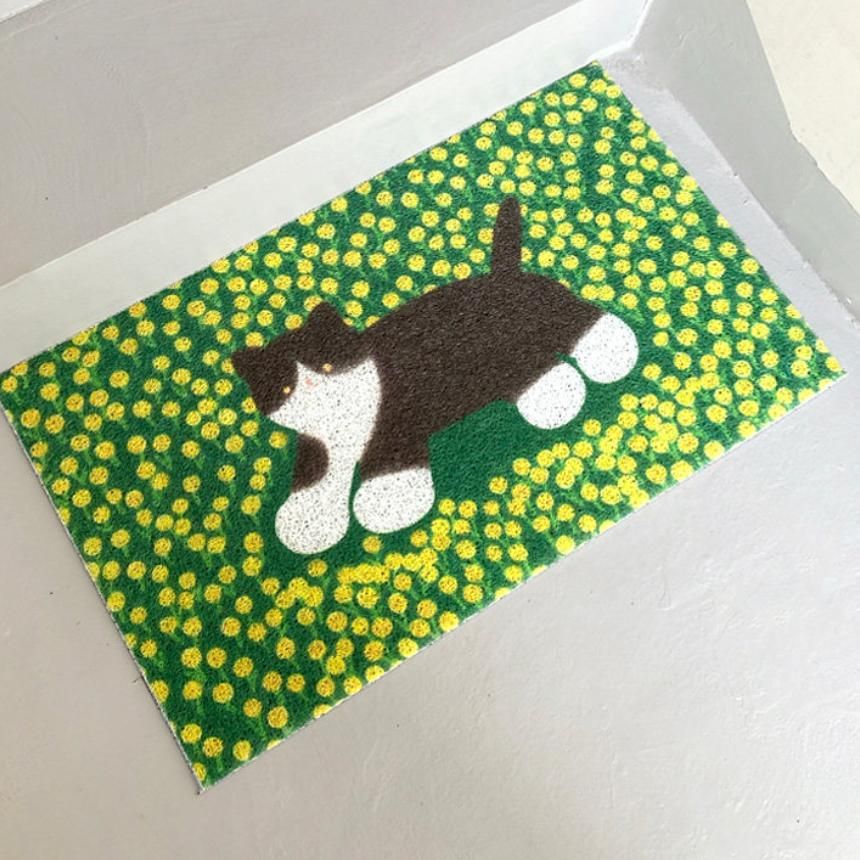 고양이발매트 현관 출입구 바닥 매트 발판 PVC 빨아쓰는 정원 고양이 40x60cm - 상품 이미지