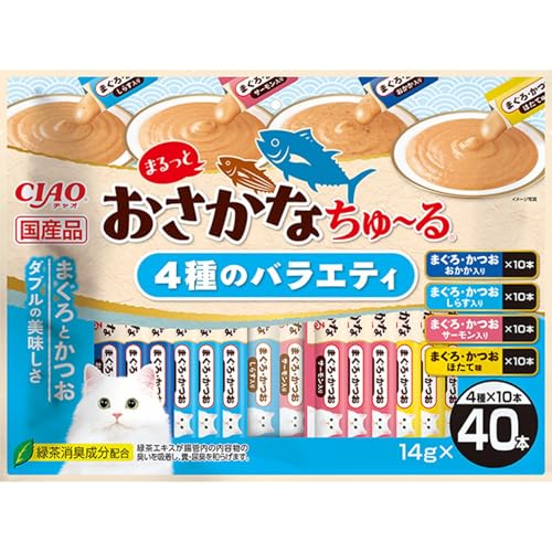 차오 마룻토 오사카나 츄르 4종 버라이어티 14gX40개