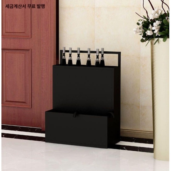 모던 인테리어 무광블랙 대형 12개 18개 22개 우산꽂이 거치대 우산통 A 스타일 긴 매장용 무광블랙 소형 38 긴 26x53 8개 - 상품 이미지