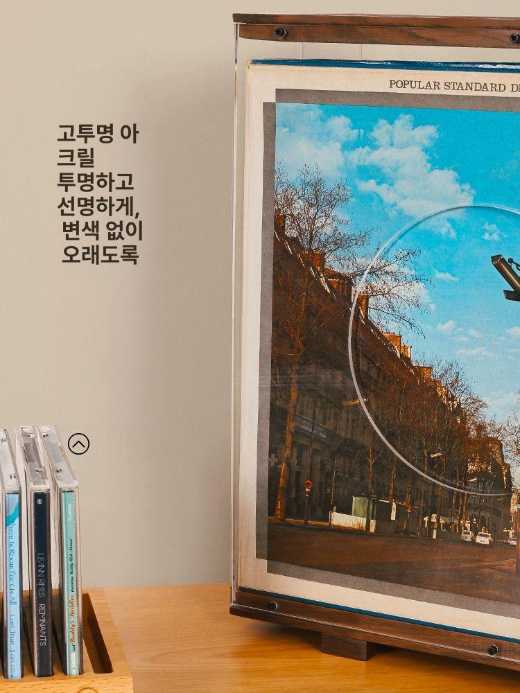 LP 보관함 정리함 진열대 랙 진열 레코드판 거치대 수납장 - 상세 이미지 4