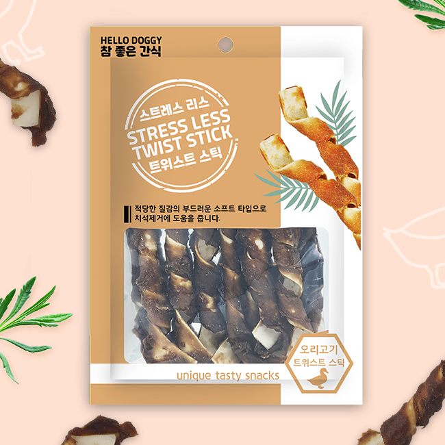 헬로도기 강아지육포 강아지저칼로리간식 져키 트위스트오리, 104g, 1개 제품 이미지