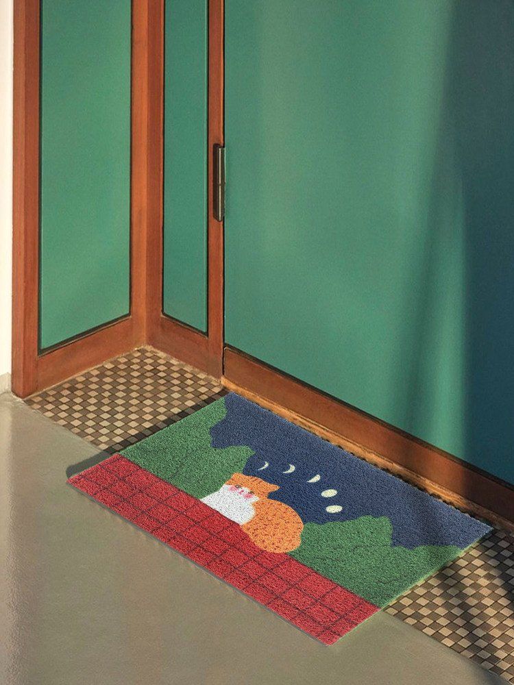 고양이발매트 현관 출입구 바닥 매트 발판 PVC 빨아쓰는 정원 고양이 40x60cm 이미지 6