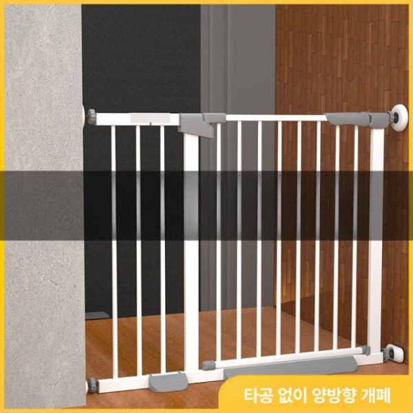 안전 프리미엄 애견 출입 경계 펜스 도어 울타리 계단 안전막 설치 1단두꺼운튜브 76 83cm Y자형 상단 볼트 소형 2개세트 - 상세 이미지 5