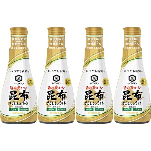 기꼬만 언제나 신선 풍부한 감칠맛 다시마 간장 200ml 4개