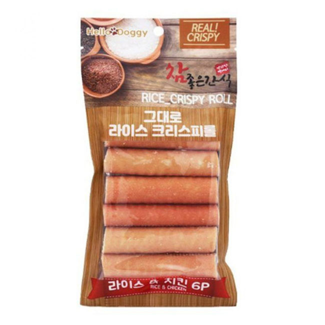 헬로도기 라이스크리스피 강아지뻥튀기 강아지 과자 쿠키 간식 치킨+라이스, 60g, 1개 - 상품 이미지
