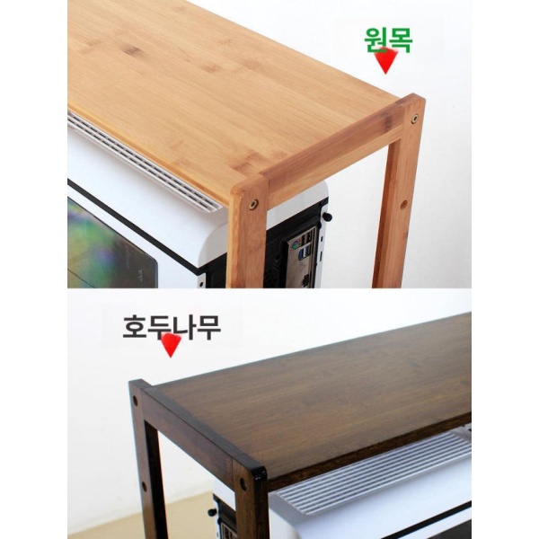 스마트 데스크탑 선반 52 트롤리 3단 2단 컴퓨터 월넛 일상감각 랜스타 본체 내추럴 2단 52 - 상세 이미지 3