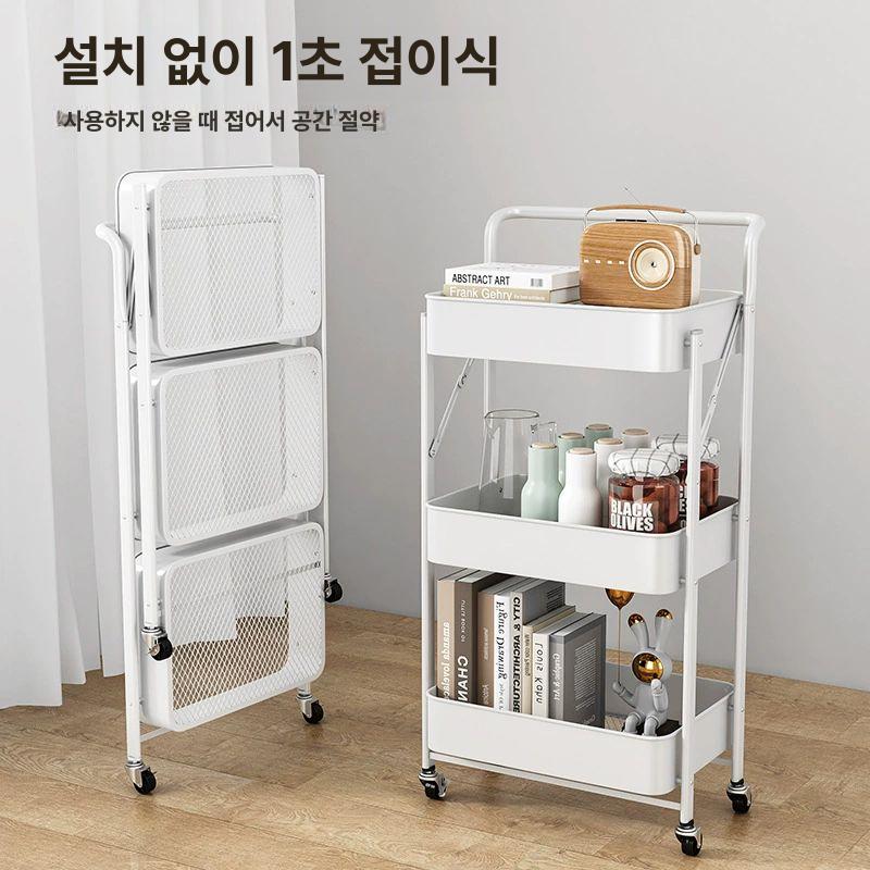 수납장 보관함 책실용 다중 욕실용 휠 이동 레이어 정리함 정리장 - 상세 이미지 3
