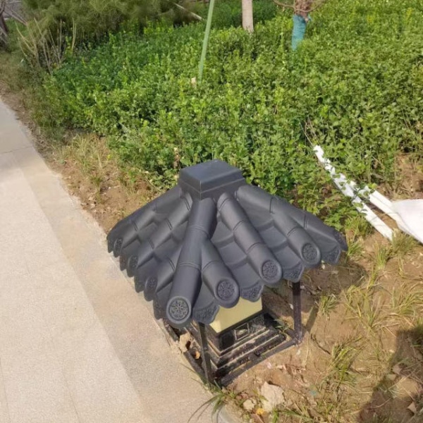 프리미엄 덮개 플라스틱 진그레이 80 x 80cm 조립식 인테리어 처마 함석 기와 기왓장 작은 호리병 받침대 - 상세 이미지 4