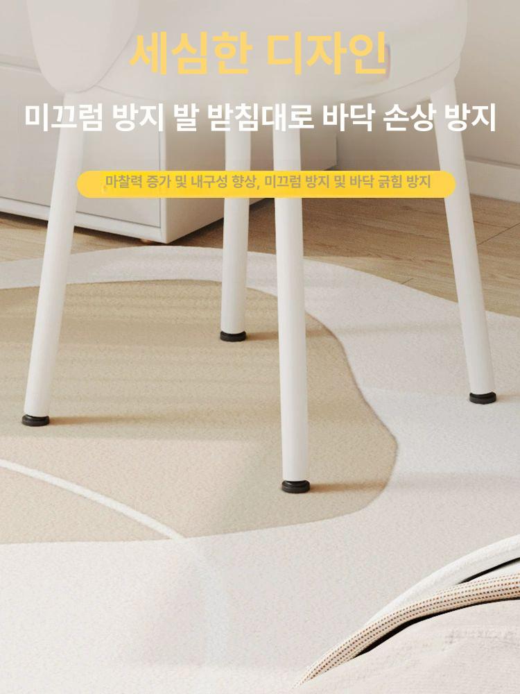 침실 화장대 의자 메이크업 스툴 볼드 체어 화이트 네일샵 패브릭 등받이 카페 - 상세 이미지 4