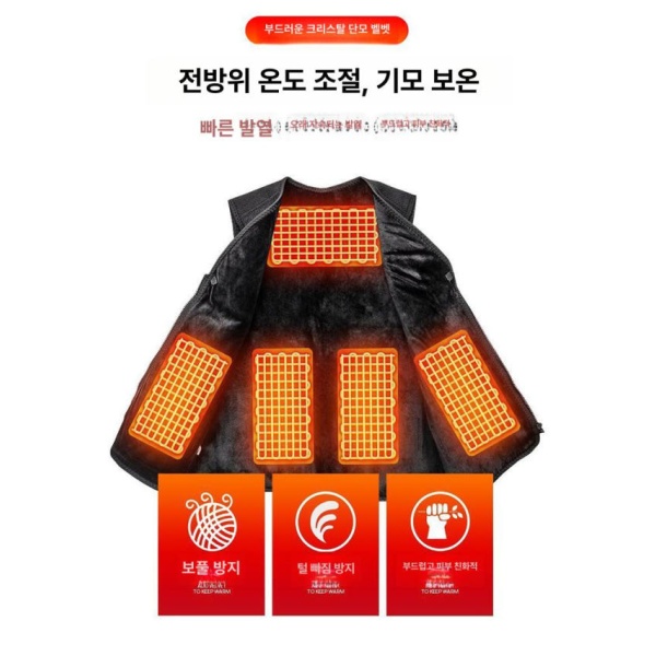 프리미엄 난방기 온열기 전기 화목 난로 사무실 충전식 카페 식당 단일 제어 5구역 없음 4XL 10000mAh 1개 4XL - 상세 이미지 5