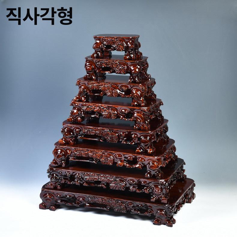 진열 장식대 불상 전시대 공예품 거치대 도자기 진열대 길이 40 폭 24 높이 8cm - 상세 이미지 3