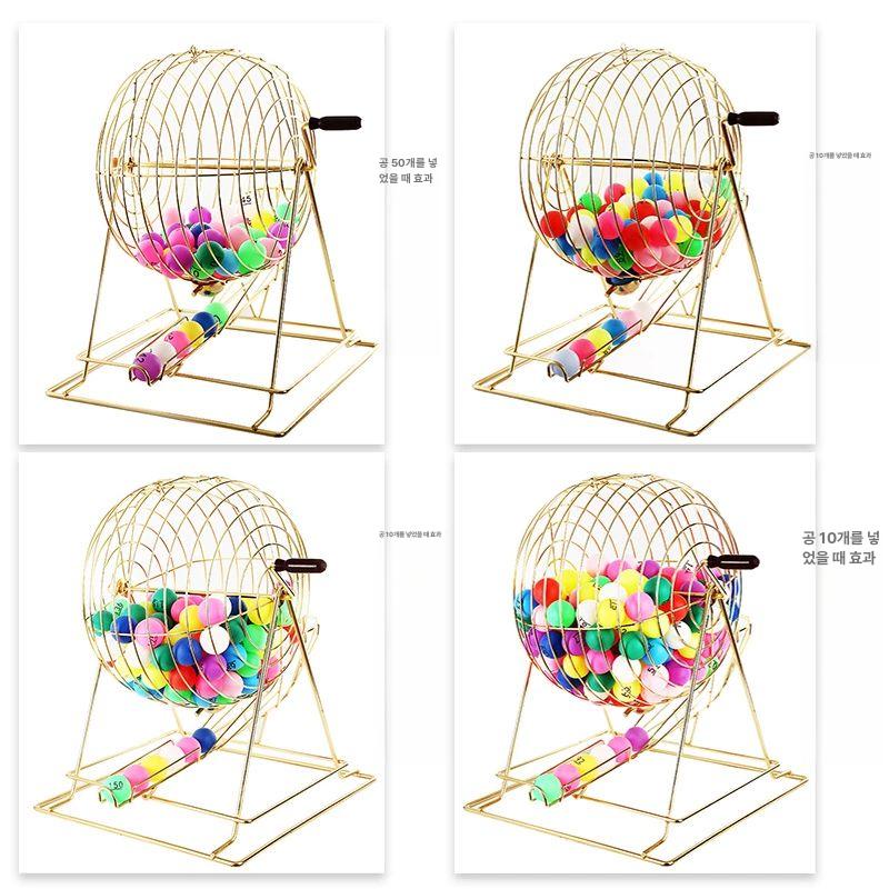 랜덤 추첨기 단합대회 무작위 뽑기 탁구공 당첨 발표기 골드 옐로우 숫자 공 1-50 포함 - 상세 이미지 2