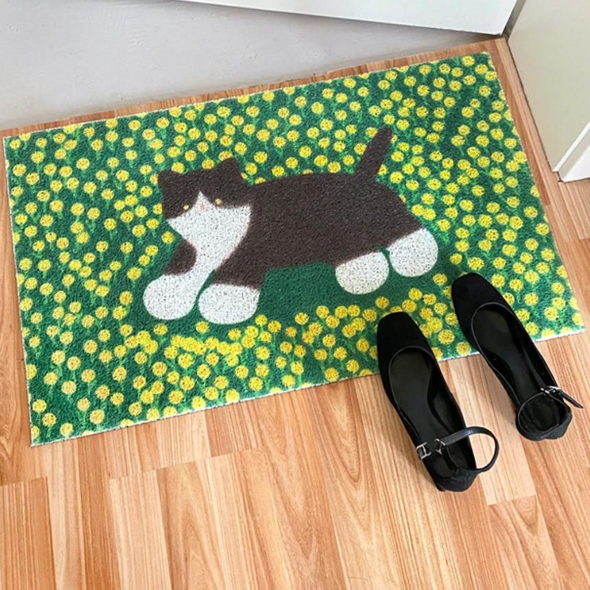 고양이발매트 현관 출입구 바닥 매트 발판 PVC 빨아쓰는 정원 고양이 40x60cm - 상세 이미지 2