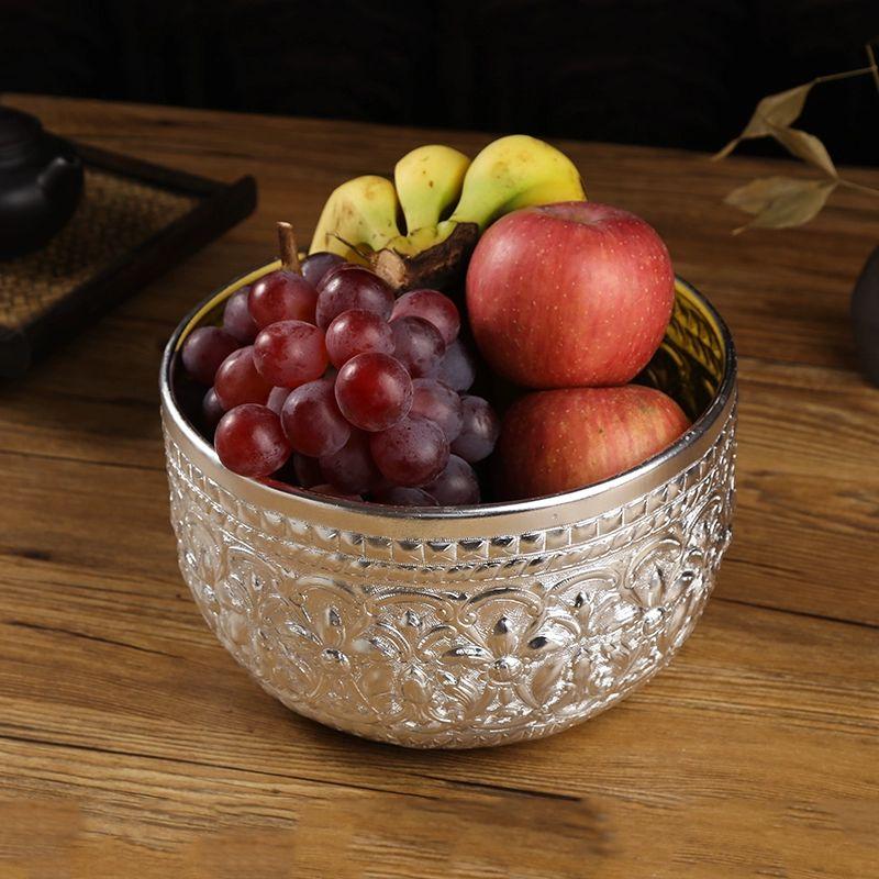 고급 은색 주석잔 그릇 맥주잔 레트로 선물 태국 빈티지 사케 소주 대형 세트 예쁜 - 상세 이미지 3