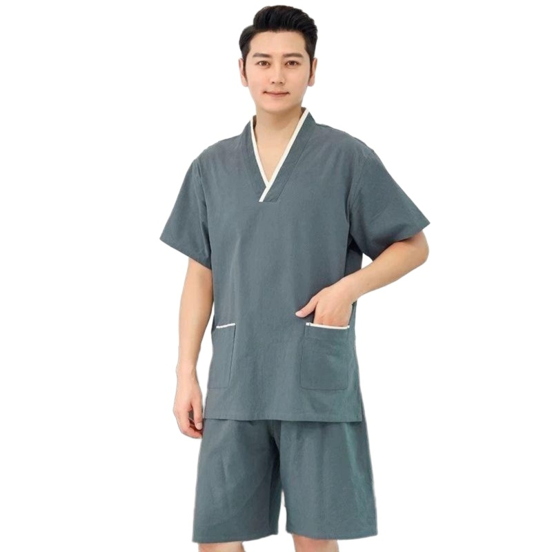 찜질복 긴팔 상하의사우나 숯가마 커플 마사지복 남녀공용 여성용 사우나옷 - 상세 이미지 2