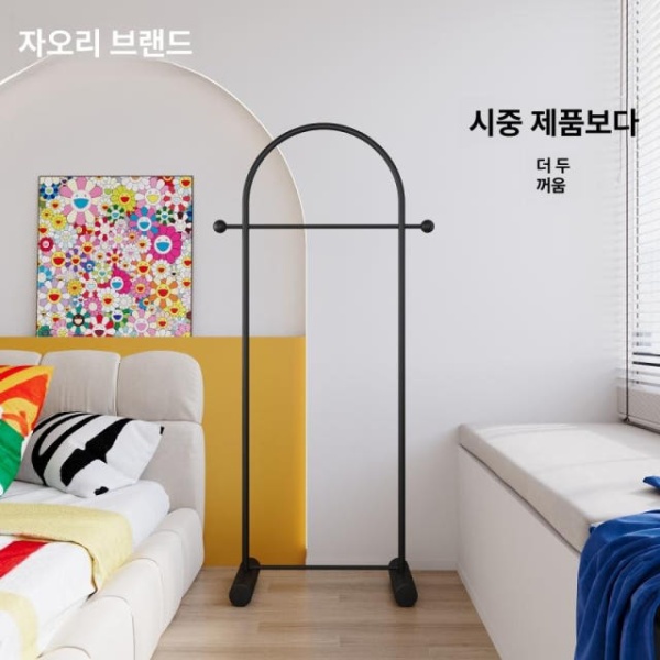 프리미엄 코너옷걸이 골드 침실 100cm 블랙 매장 크리스탈골드 행거 포름알데히드프리 블랙 라텍스 페인트 45 - 상세 이미지 2