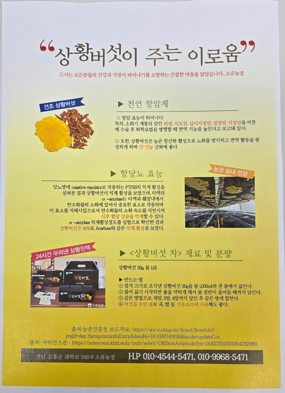 국산 무농약 상황버섯진액 GAP인증 버섯즙 부모님선물 효도선물 15포, 1개 이미지 6