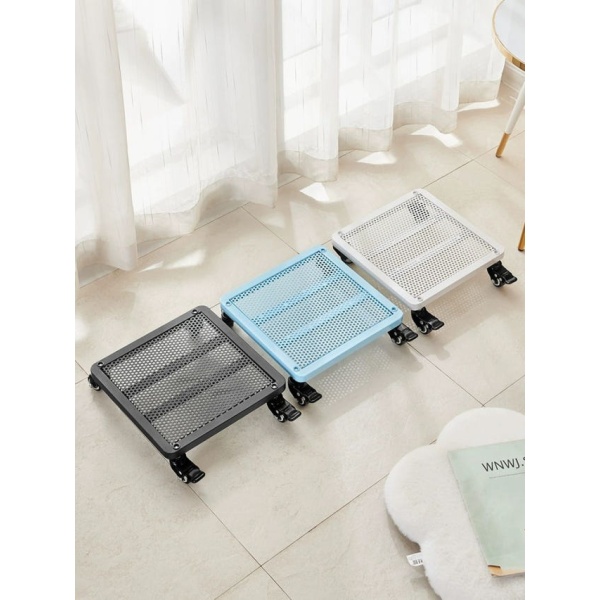 프리미엄 이동식 화분받침대 철제 블랙 원예용 바퀴형 물받이 45 x 45x9cm 화이트 25 x 25x9cm - 상세 이미지 4