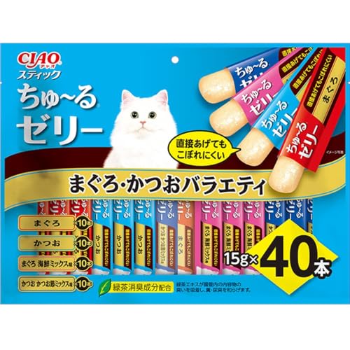 차오 스틱 참치·가다랑어 버라이어티 40개입 고양이 간식