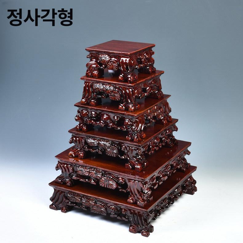 진열 장식대 불상 전시대 공예품 거치대 도자기 진열대 길이 40 폭 24 높이 8cm - 상세 이미지 4
