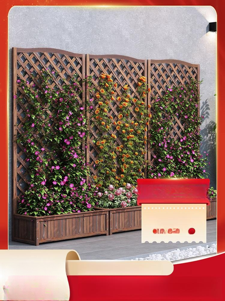 방부목 울타리 화분 휀스 야외 테라스 안뜰 가림막 조경 파티션 정원 부식방지 칸막이 옥상 - 상세 이미지 2