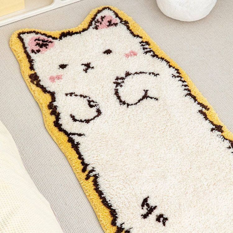 푹신한 고양이러그 침대옆 소파 바닥 매트 미끄럼방지 물세탁 A 40x120cm 인조캐시미어 - 상세 이미지 2