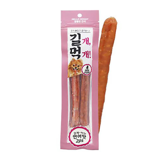 헬로도기 강아지육포 강아지져키 다이어트간식 연어, 64g, 1개 - 상품 이미지
