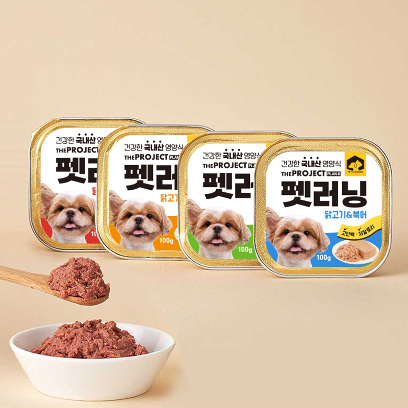 펫러닝 국내산 강아지캔 강아지통조림 애견 죽 간식 닭고기+북어, 100g, 1개 - 상세 이미지 2