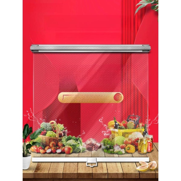 프리미엄 냉장고 투명 비닐 쇼케이스 가림막 커튼 구멍 셔터 폭 40cm 무홀커튼 폭 40cm 무홀커튼 - 상품 이미지