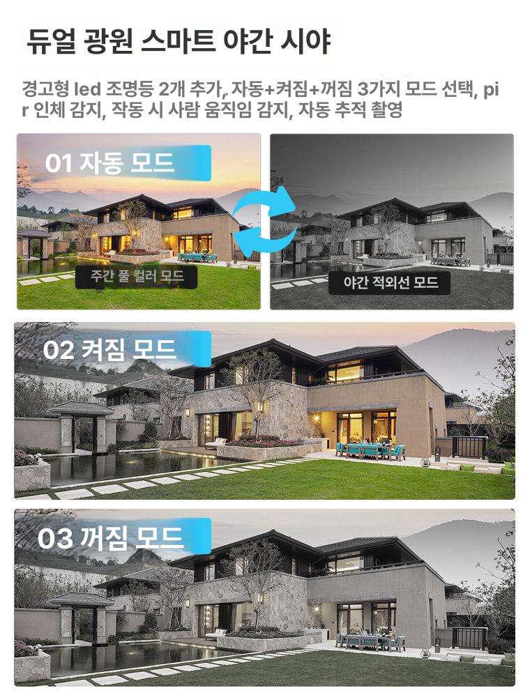 실외CCTV 무선 cctv 감시 태양광 홈캠 카메라 4G 태양광 버전 전원 없음 네트워크 없음 15일 루프 녹화 광각 (거리 3-8m 각도 85-100) - 상세 이미지 3