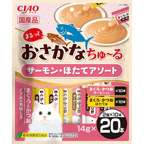 차오 마룻토 오사카나 츄르 연어·가리비 어쏘트 14gX20개