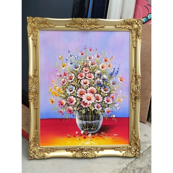 고급스러운 엔틱 모던 거실 액자틀 원목 대형 빈티지 앤티크골드 32 x 48인치 80 120cm 앤티크골드 20인치 40 x 50cm - 상세 이미지 3
