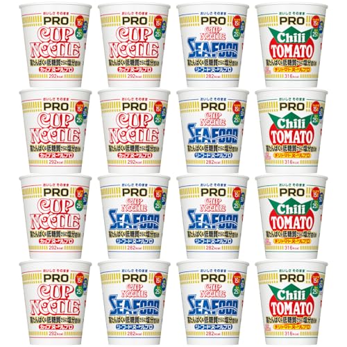 컵누들 일본 닛신 컵라면 PRO 3종 어소트 (총 16개) 고단백 & 저당질 모음 박스 구매