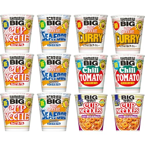 컵누들 일본 닛신 컵라면 빅 총 5종 계 12식 어소트 세트 대용량 곱배기 모듬 세트 구매