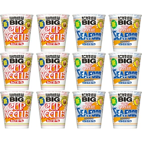 컵누들 일본 닛신 컵라면 레귤러 6개 + 씨푸드 6개 총 12개 어쏘트 세트 대용량 곱빼기 모듬 세트 구매