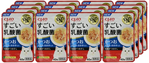 차오 대단한 유산균 파우치 가다랑어 닭안심·가다랑어포 함유 40g 16개 세트