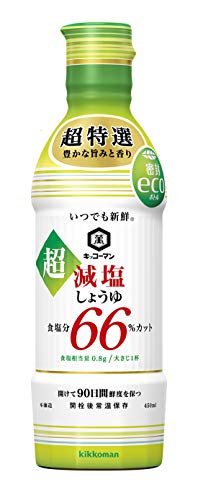 기꼬만 언제나 신선 초감염 간장 식염분 66% 컷 450ml X 3개
