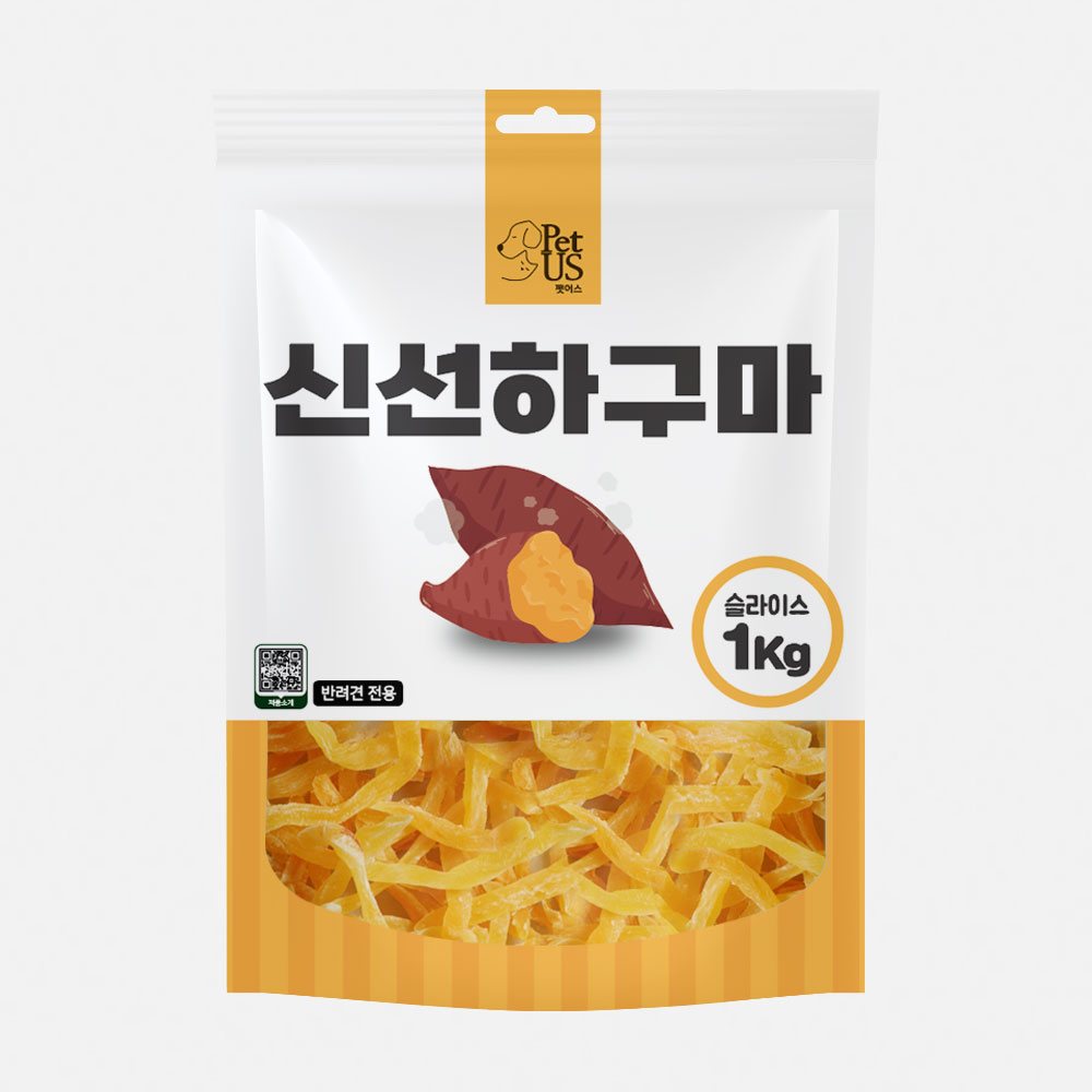 펫어스 신선하구마 강아지고구마말랭이 대용량간식 미니스틱, 1kg, 1개 - 상품 이미지