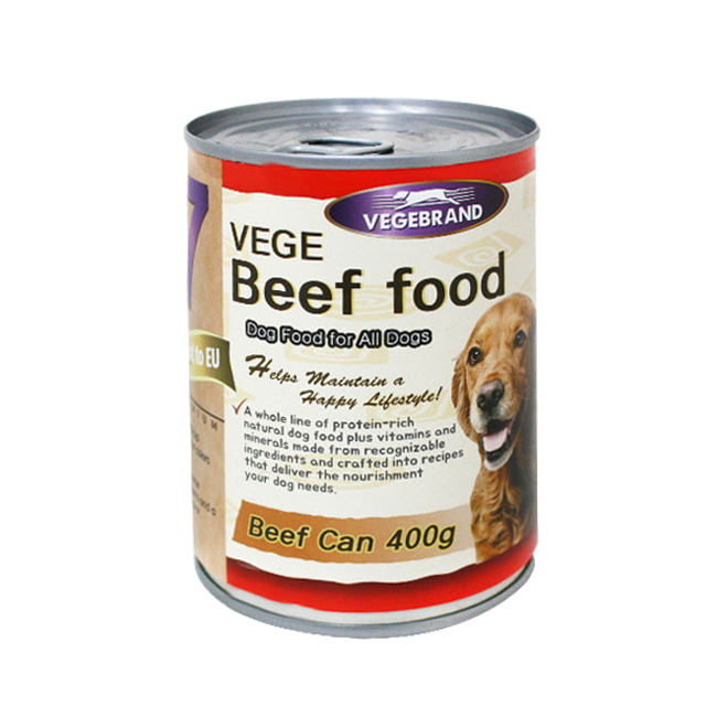 베게 강아지통조림 강아지캔 노령견 노견 영양 간식 소고기, 400g, 1개 - 상품 이미지