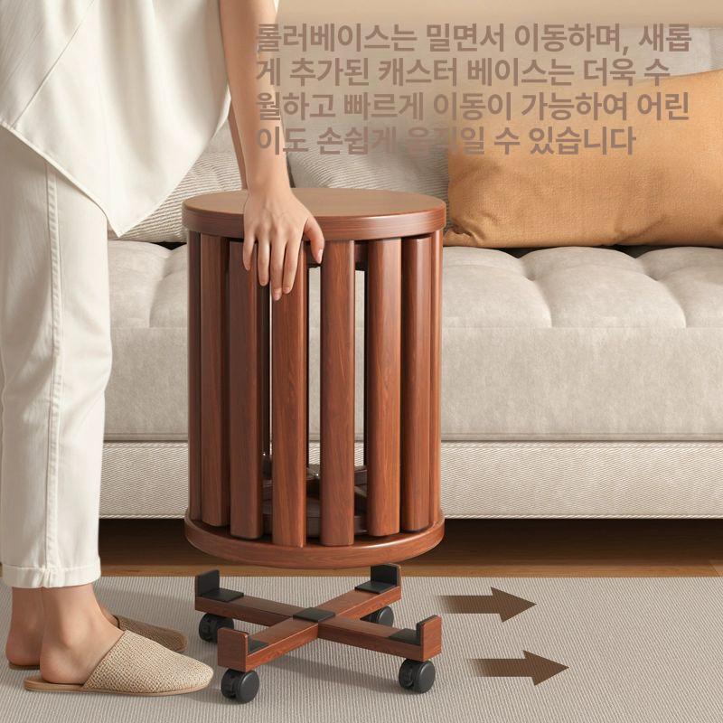 원목 스툴 사이드테이블 멀티의자 쌓는의자 카페 포개지는 보조의자 인테리어 - 상세 이미지 5
