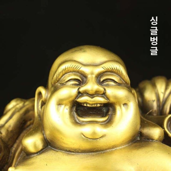 정품 불상 조각상 재물 순동 개업선물 법당 부처상 장식품 소형 17cm 소형 퍼플코퍼 17cm - 상세 이미지 3