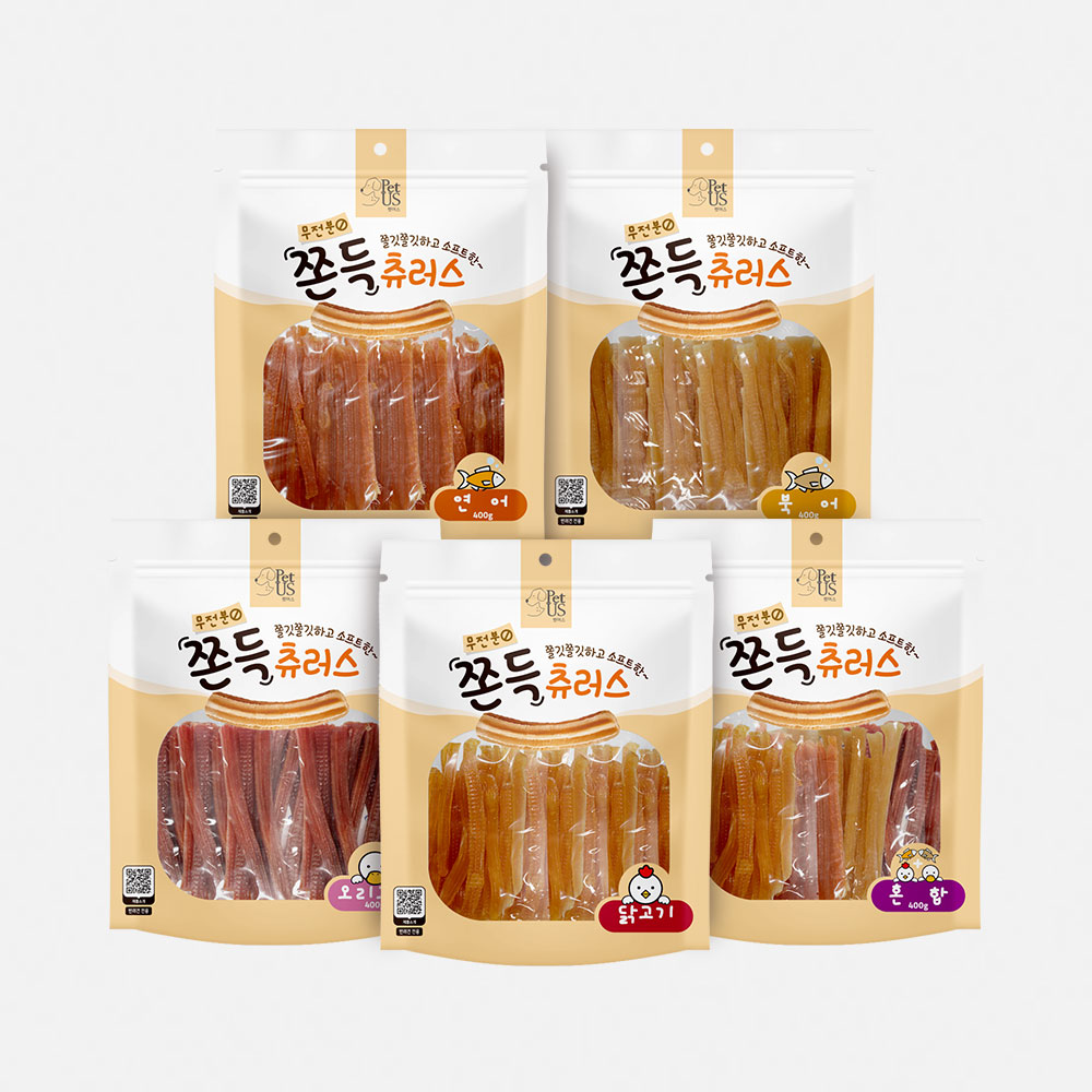 펫어스 쫀득츄러스 강아지대용량간식 반려견 육포 애견간식 닭고기, 400g, 1개 - 상세 이미지 2