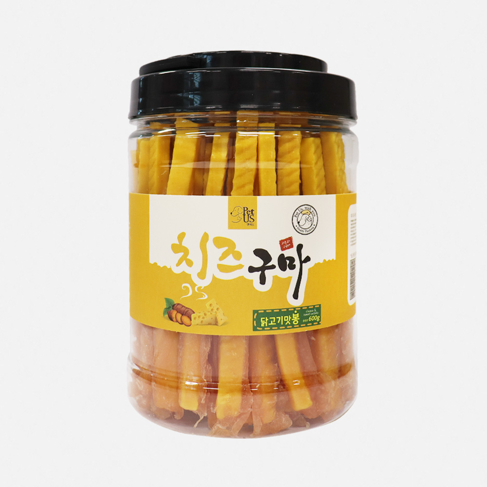 펫어스 치즈구마 강아지고구마 말랭이 대용량간식 닭고기봉, 600g, 1개 - 상품 이미지