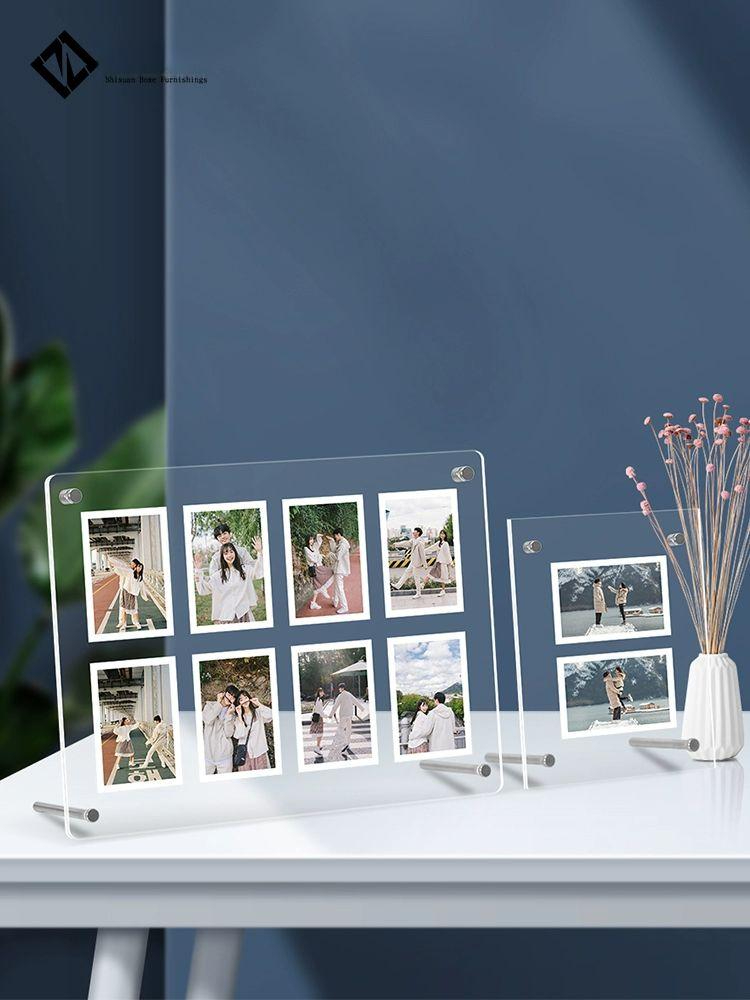 diy 폴라로이드 액자 포토 카드 아크릴 프레임 스탠드 테이블 전시 화보집 투명 디피 - 상세 이미지 3