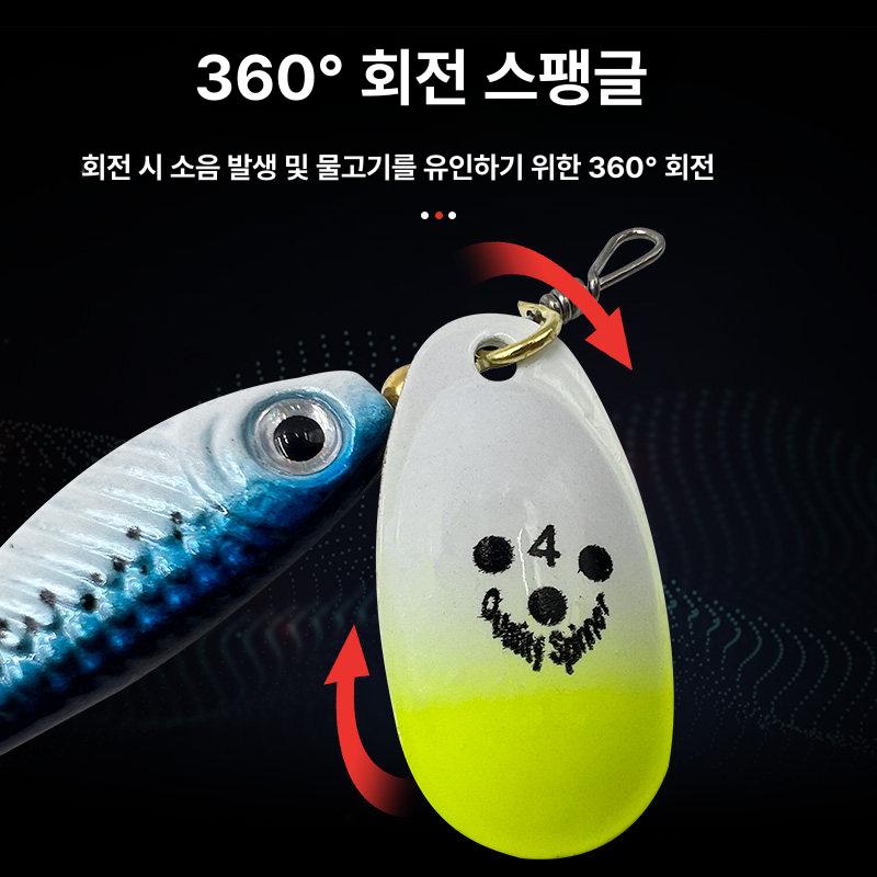 십랴 스피너 베이트 20g 3p세트 블루 루어낚시용품 슈퍼 양영곤 카키 윌로우 텐덤 더블 - 상세 이미지 2