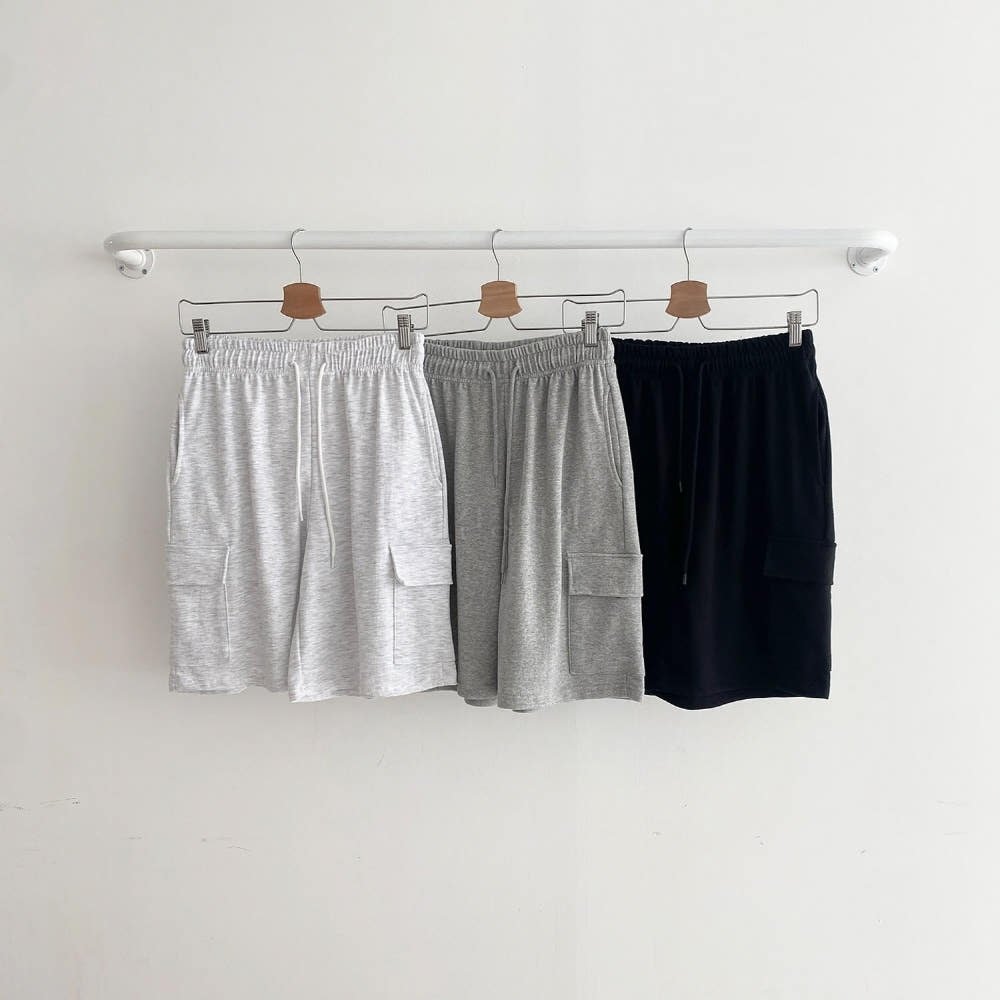 버뮤다팬츠 5부반바지 여성 와이드 여름 카고 밴딩 팬츠 이미지 2